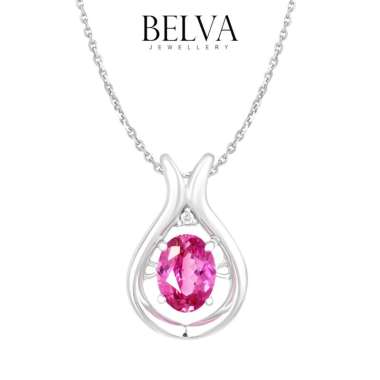 Liontin Berlian Batu Pink Topaz - Belva Jewellery - BAGPD001814 Liontin