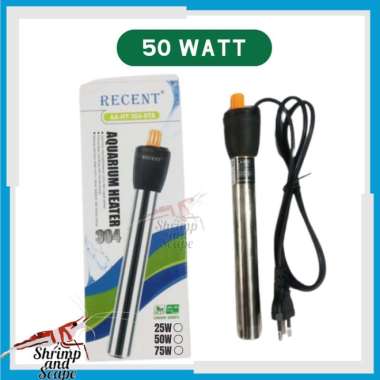 Recent AA HT 304 STA 50W Heater Stainless Penghangat Suhu Air Aquarium