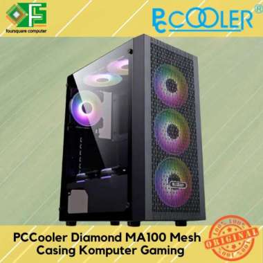 PC Casing Gaming PCCooler Diamond MA100 Mesh Black | Case CPU Komputer