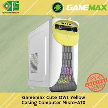 Casing Komputer Gamemax Cute OWL Yellow Mikro-ATX | Case CPU