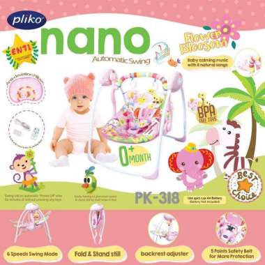 Pliko Nano Automatic Swing PK-318 Baby Bouncer Flower Blossom