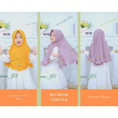 HUsna Hijab Anak Yumna Kids Hijau Botol