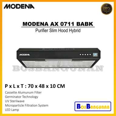Cooker Hood MODENA AX 0711 BABK / Purifier Slim Hood Hybrid MODENA / Cooker Hood MODENA UV / Penghis