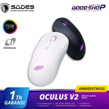 Sades Oculus V2 Wireless Gaming Mouse Hitam