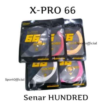 senar Badminton HUNDRED 66 X pro Original hitam