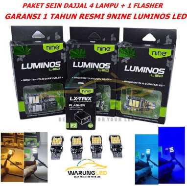 PAKET SEIN SIGN MOTOR T10 45 MATA EXTREME BRIGHT DAJJAL ORIGINAL 9NINE LUMINOS LED PUTIH