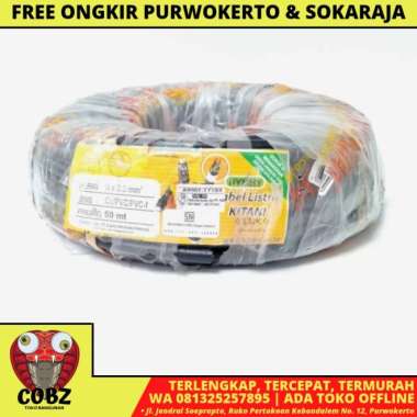 3 x 2.5 MM x 50 M / KITANI NYMHY Serabut Kabel Tembaga SNI Hitam Roll