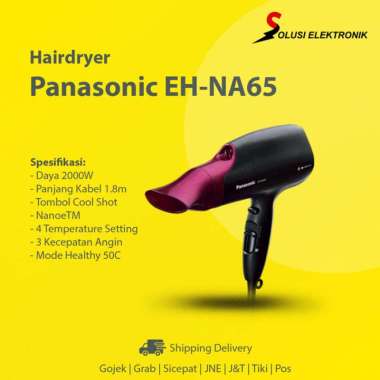 100% Produk Ori Panasonic Eh-Na65 Hairdryer Alat Pengering Rambut Nanoe Hair Dryer Multicolor