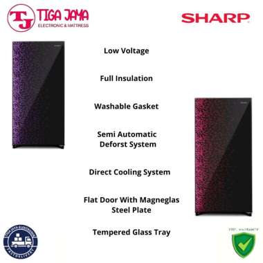 SHARP SJ X185 MGGB KULKAS 1 PINTU 157 Liter SJ-X185-MG-GB SJ X185 MG GB