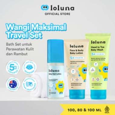 LOLUNA Head to Toe Baby Wash 100ml/300ml | Face & Body Lotion 80ml | Loluna Hair Lotion 100ml HTT 10
