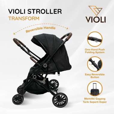 Violi Stroller Transform: Violi Transform - Stroller Baby Bayi Anak Kereta Dorong Bayi Gray
