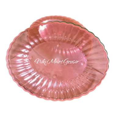 (12) Piring Oval Kerang Besar Bening / Lengser Oval Kerang Besar
