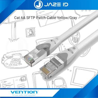 Vention Kabel Lan Ethernet Cat6a Cat6 RJ45 Gigabit Pendek 30cm Modem IBH ABU