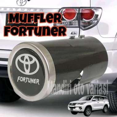 Muffler buntut ujung knalpot mobil Toyota Fortuner hitam