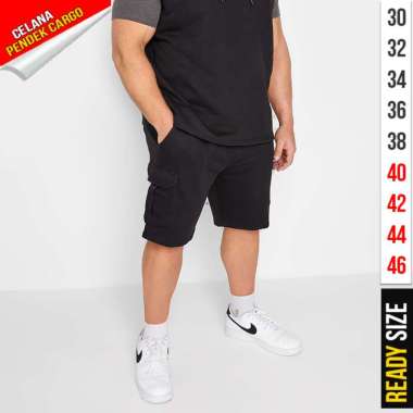 Celana Cargo Pendek Pria HITAM 30-46 Celana Pendek Pria Jumbo L