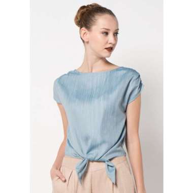 Sophistix Caro Blouse In Blue Caro Blouse - L