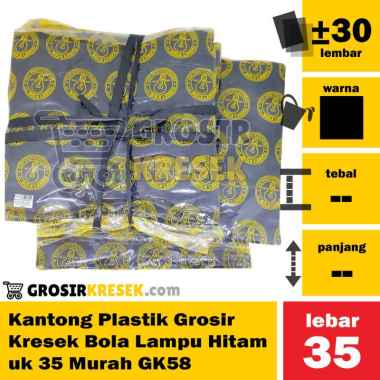 Kantong Plastik Grosir Kresek Bola Lampu Hitam uk 35 Murah GK58