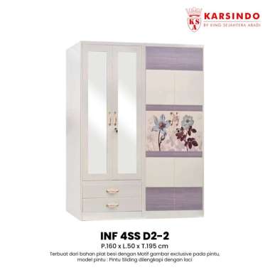 Lemari Pakaian Besi 4 Pintu 4DSS2-2 Karsindo