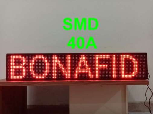JUAL LED RUNNING TEXT OUTDOOR, MERAH 100 CM X 20 CM merah 40a