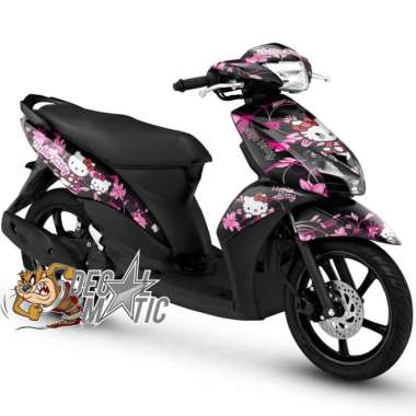 Stiker Variasi Decal Full Body Motor Yamaha Mio GT Mio J Hello Kitty 4 Mio GT Hitam