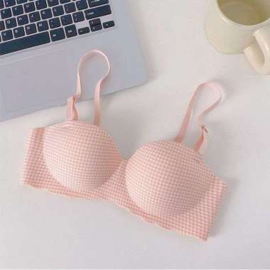 Bra Wanita Push Up BH Pakaian Dalam Tanpa Kawat Premium Impor Seksi Cantik Elegan Jepang Korea Pink