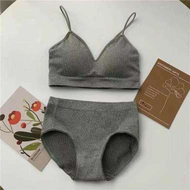 Bra Set BH dan CD Wanita 1 Set Pakaian Dalam Perempuan BH Sport Fashion Yoga Import Jepang Korean Ab