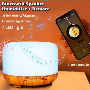Humidifier Diffusser Aromaterapi Speaker Bluetooth Lampu Tidur Remote