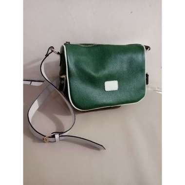 VERISH TAS SELEMPANG WANITA VARIASI WARNA ASLI KULIT PREMIUM 1 ukuran Hijau