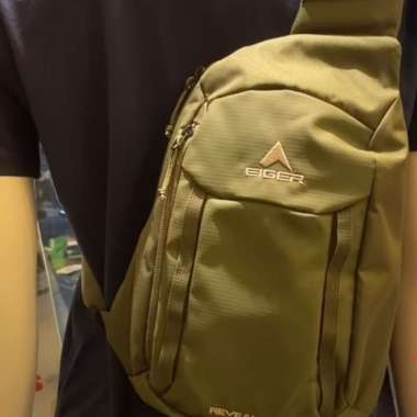 Tas Selempang Eiger Reveal Sling Bag Tas Bahu Tas Pria Original Sling olive