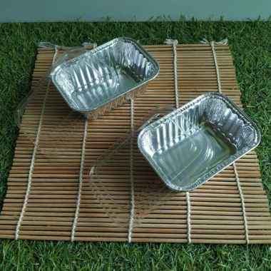 Alumunium Foil BX 984519 / Aluminium Foil Tray BX-984519 (Paket 25 pcs) +Tutup Mika