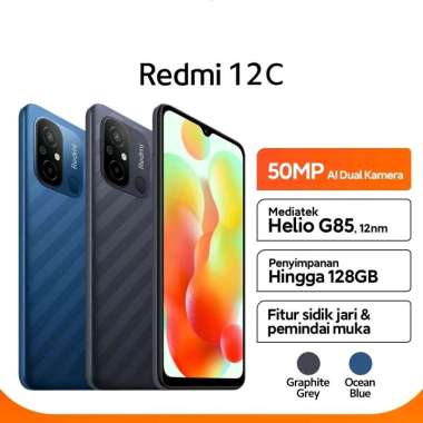 XIAOMI REDMI 12C [ MEDIATEK HELIO G85 50MP AL DUAL KAMERA ] RAM 4/128GB gray