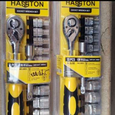 HASSTON PROHEX kunci sok set 12pcs ,socket wrench set heavy duty Multicolor