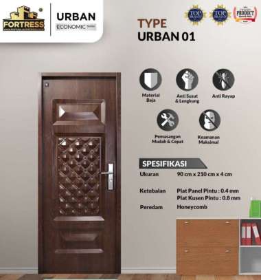 PINTU BAJA FORTRESS / PINTU BAJA URBAN FORTRESS 90X210x4 WHITE
