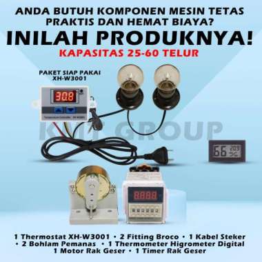 Paket Lengkap Full Otomatis Rak Geser Mesin Tetas Telur