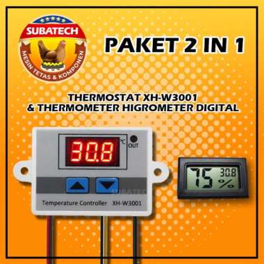 Paket Thermostat Termostat Digital XH Termometer Higrometer Mesin Tet