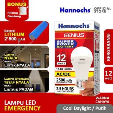 bohlam emergency hannochs genius lampu LED bulb 10 watt Hannochs Genius