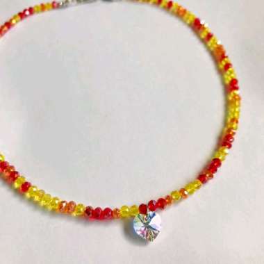 Kalung Necklace Choker Wanita Pendant Swarovski