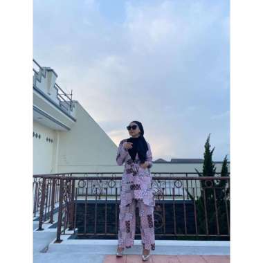 Jumuna - Set Cardigan Outer dan Kimono MOTIF OUTER BATIK PINK