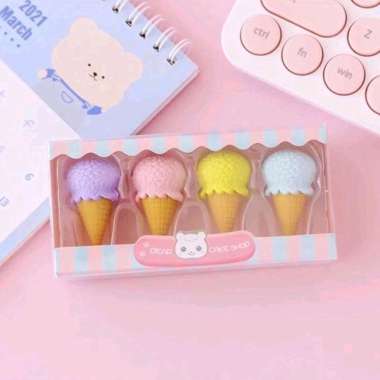 PENGHAPUS DONAT ICE CREAM CONE STICK PERMEN LOLIPOP CANDY LUCU IMUT CUTE ERASER SWEET FOOD ATK ALAT 