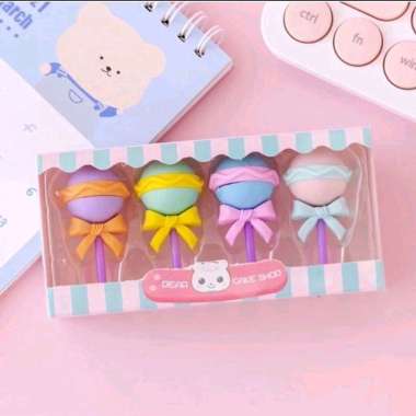 PENGHAPUS DONAT ICE CREAM CONE STICK PERMEN LOLIPOP CANDY LUCU IMUT CUTE ERASER SWEET FOOD ATK ALAT 
