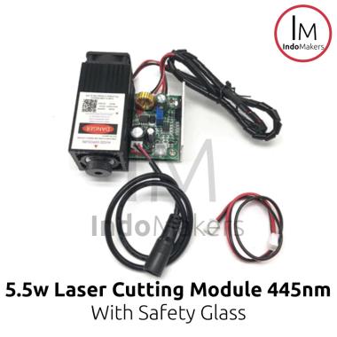 5.5W Laser Module Blue 445nm Head Engraving Module TTL/PWM