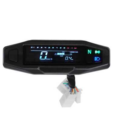 MotoQueen Speedometer Digital Motor Odometer with Sensor - MQ926 Hitam