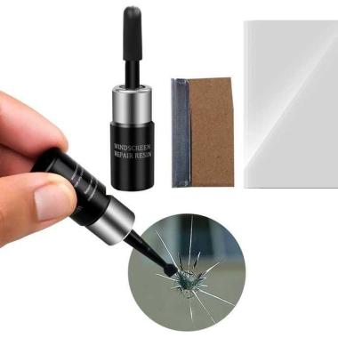 Alat Reparasi Kaca Mobil Retak Car Window Crack Repair Lem Kaca Hitam