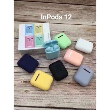 Headset Handsfree Bluetooth 5.0 Inpods 12 Inpods12 TWS Earphone Murah Pink