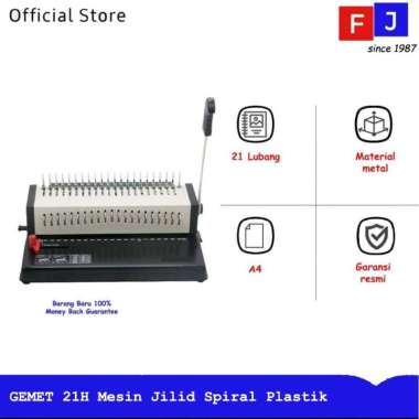 GEMET 21H | Mesin Jilid Spiral Plastik GARANSI RESMI