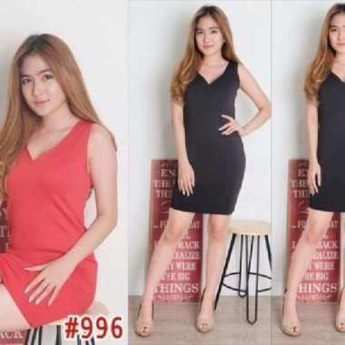 996 Dress Vaganza/Mini Dress/Dress Sexy/Dress Pesta/Dress Korea Hitam
