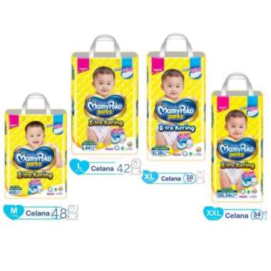 POPOK ANAK SEKALI PAKAI Mamypoko Standard M 50/ L 44 / XL 38 / XXL 34 L42