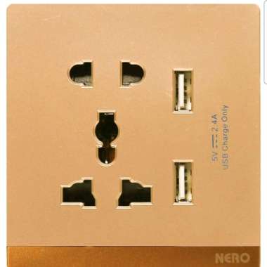 STOP KONTAK NERO DECORA Q791 gold