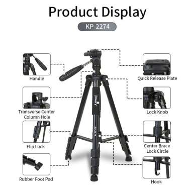 Jmary KP-2274 Multifunctional Professional Tripod Kamera