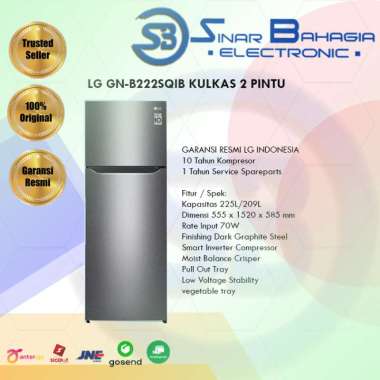 LG GN-B222SQIB KULKAS 2 PINTU (NEW) (KHUSUS BANDUNG)